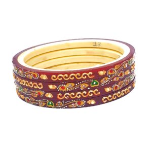 22k gold printed designer chudla bangles mga - cdg0020