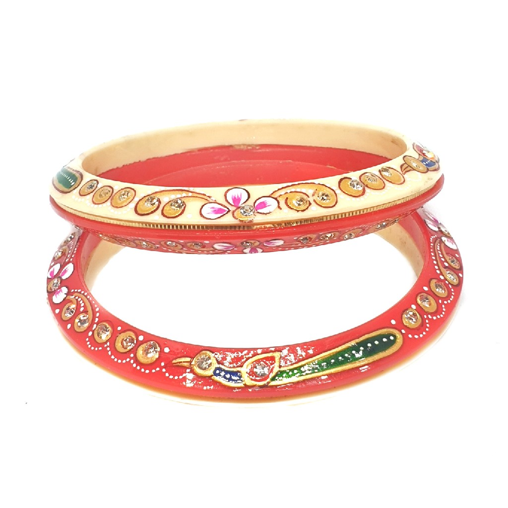 22k gold peacock shaped designer chudla bangles mga - cdg0029