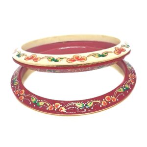 22k gold printed chudli bangles mga - cdg0028