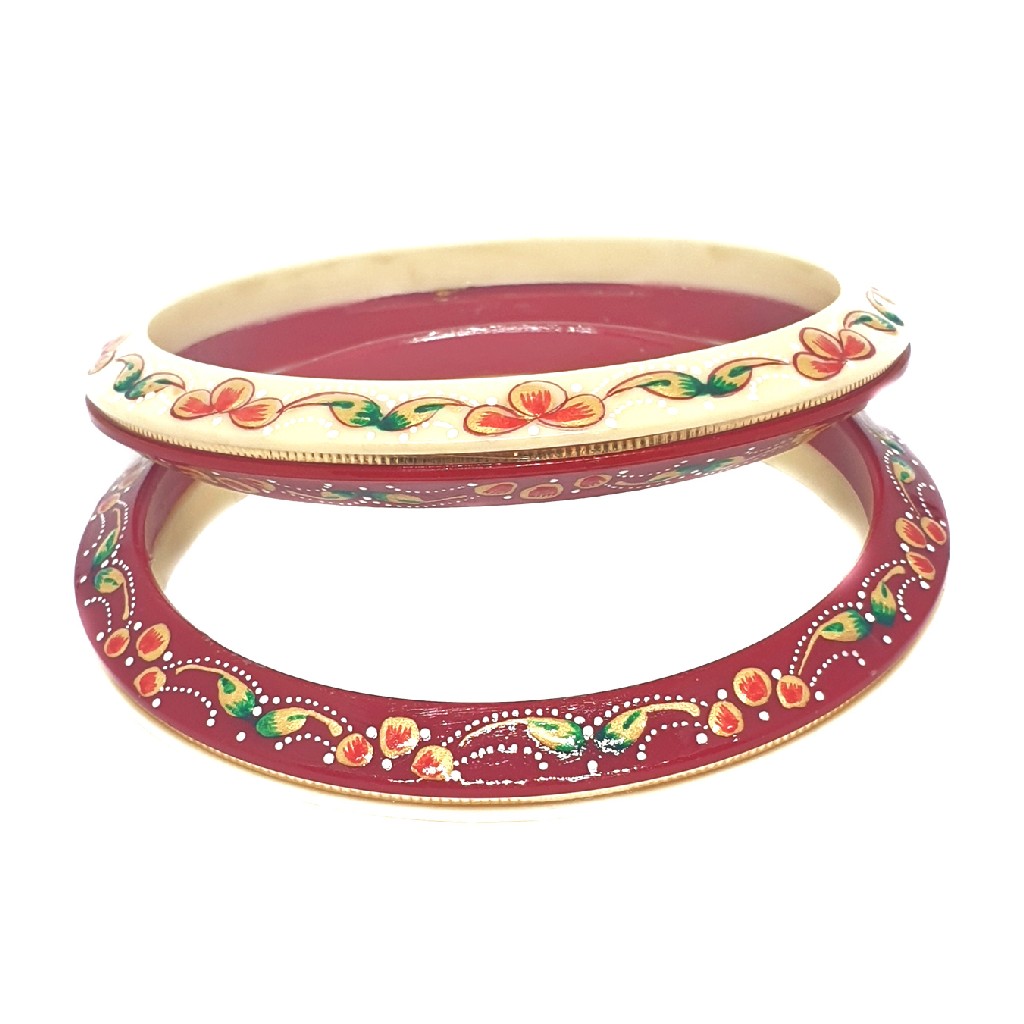 22k gold printed chudli bangles mga - cdg0028