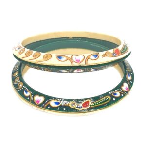22k gold peacock shaped chudla bangles mga - cdg0031