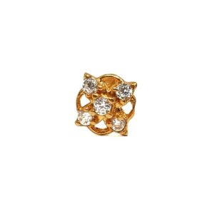 18K Gold Designer Nosepin MGA - GN004