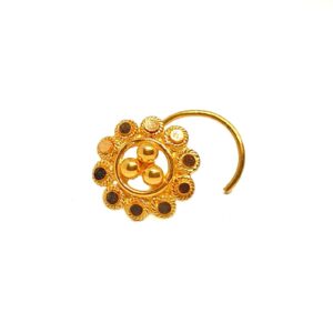 18K Gold Round Shape Nosepin MGA - GN002