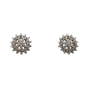 22K Gold Round Shape CZ Diamond Earrings MGA - BTG0349