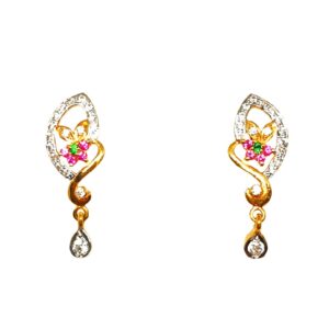 22K Gold Flower Shaped Earrings MGA - BTG0227