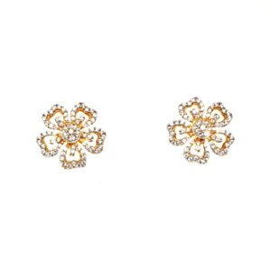22K Gold CZ Diamond Tops Earrings MGA - BTG0318