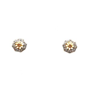 22K Gold Round Shaped Earrings MGA - BTG0032