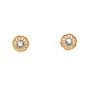 18K Rose Gold Round Shape Earrings MGA - BTG0130