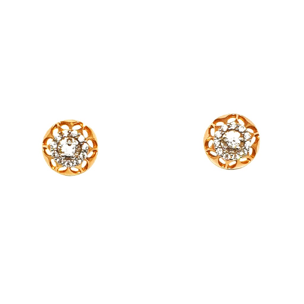 18K Rose Gold Round Shape Earrings MGA - BTG0130