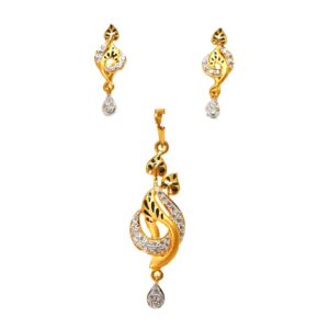 22K Gold Designer Pendant Set MGA - PTG0107