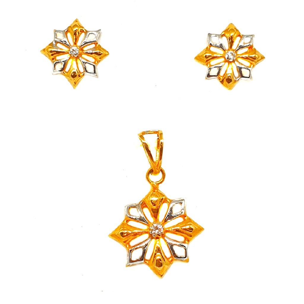 22K Gold Designer Pendant Set MGA - PTG0072