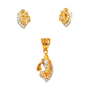 22K Gold Designer Pendant Set MGA - PTG0054