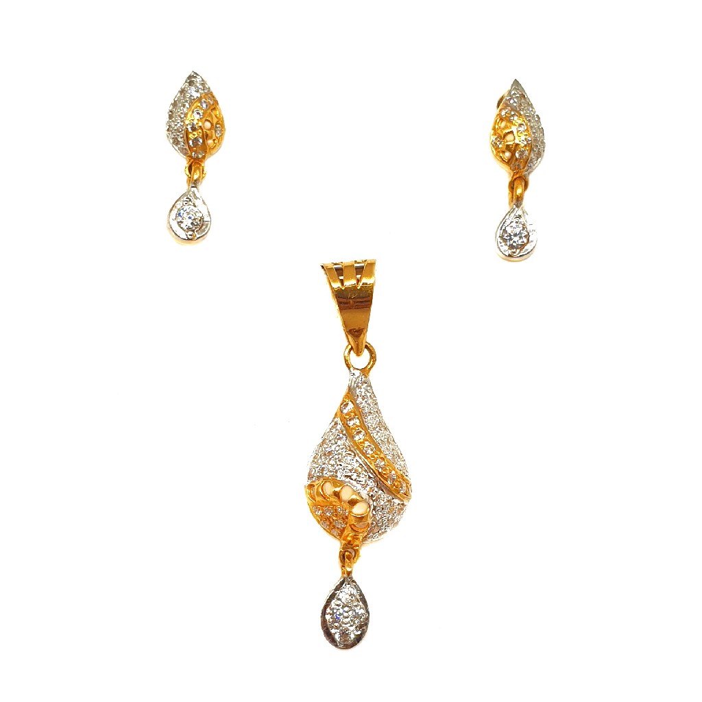 22K Gold Fancy Pendant Set MGA - PTG0037