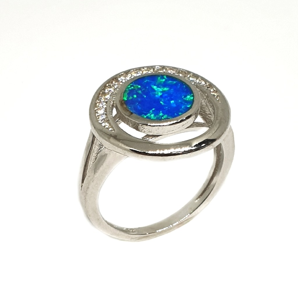 925 Sterling Silver Round Shape Designer Ring MGA - LRS3372