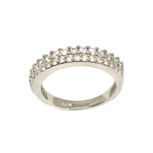 925 Sterling Silver Diamond Lining Ring MGA - LRS3389