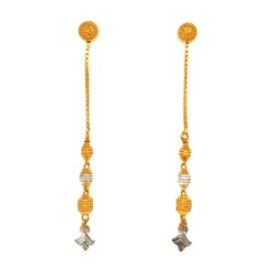 22K Gold Long Soy Dora Earrings MGA - BTG0389