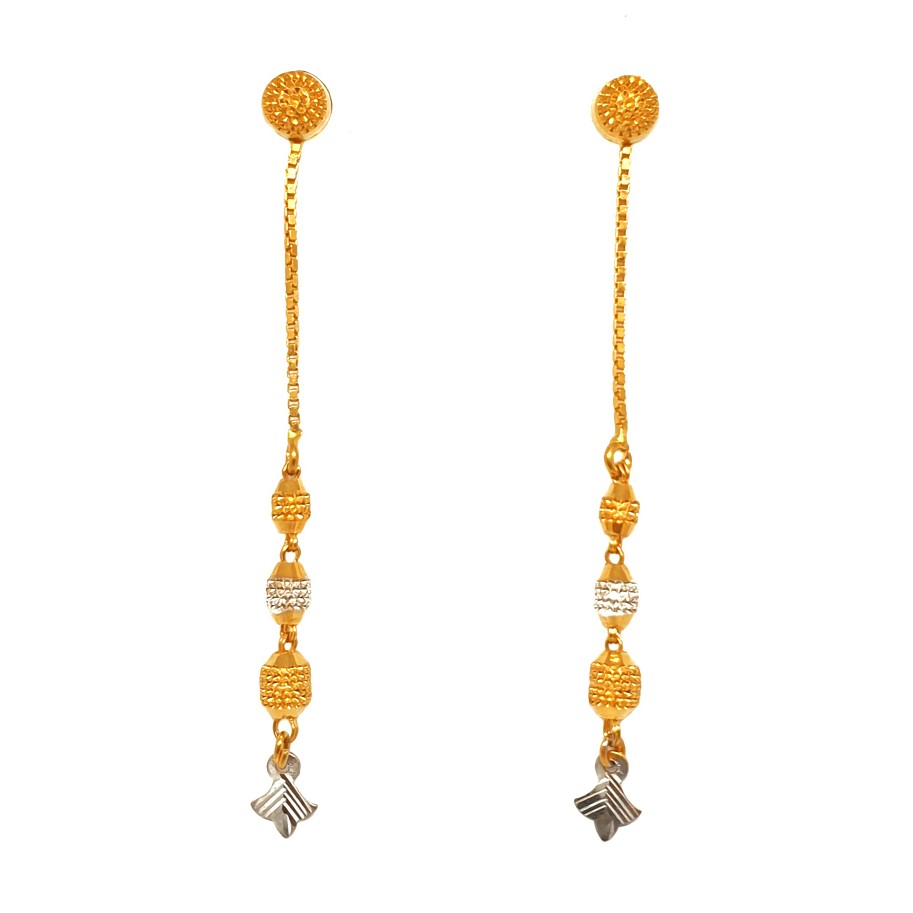 22K Gold Long Soy Dora Earrings MGA - BTG0389