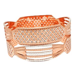 One gram gold forming rose plated bangles mga - bge0364