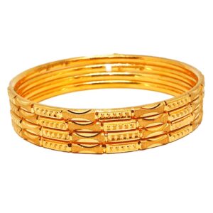 1 gram gold forming plain bangles mga - bge0352