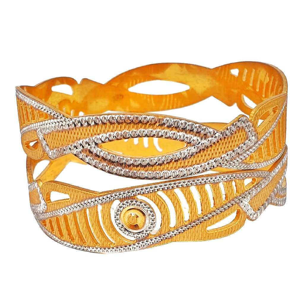 1 gram gold forming 2 piece bangles mga - bge0294