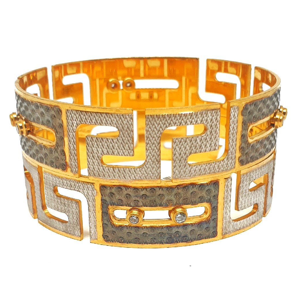 One gram gold forming movable diamond bangles mga - bge0275