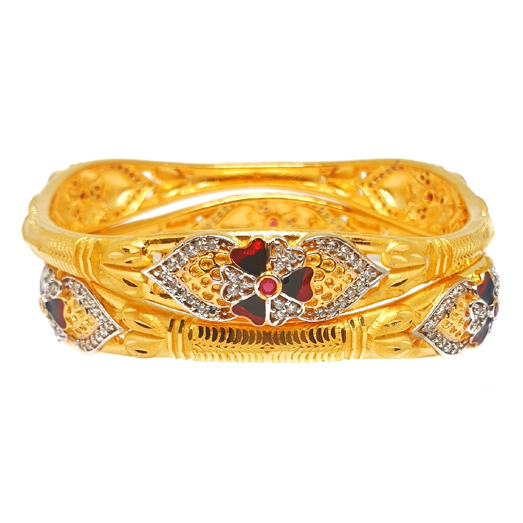 One gram gold forming kadli bangles mga - kde0015
