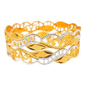 One gram gold plated modern bangles mga - bge0411