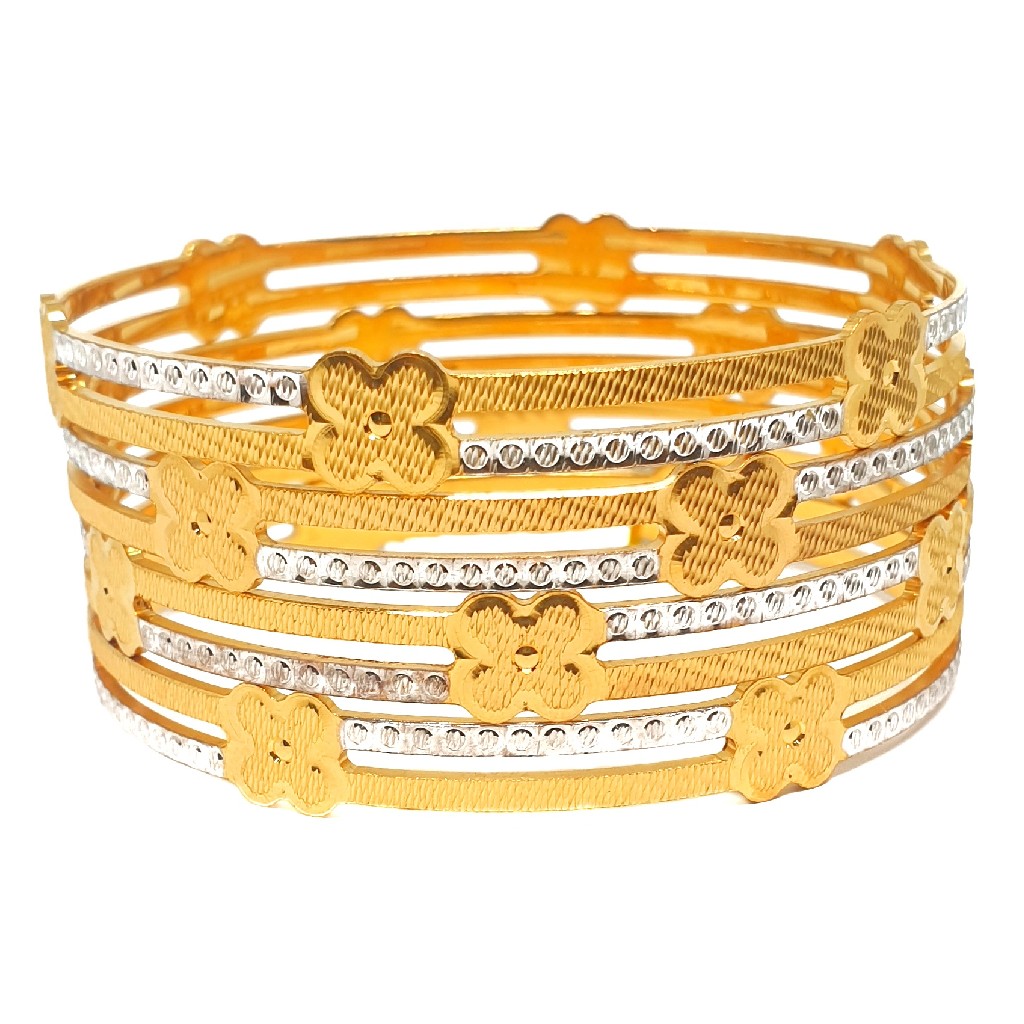 One gram gold plated 4 piece bangles mga - bge0409