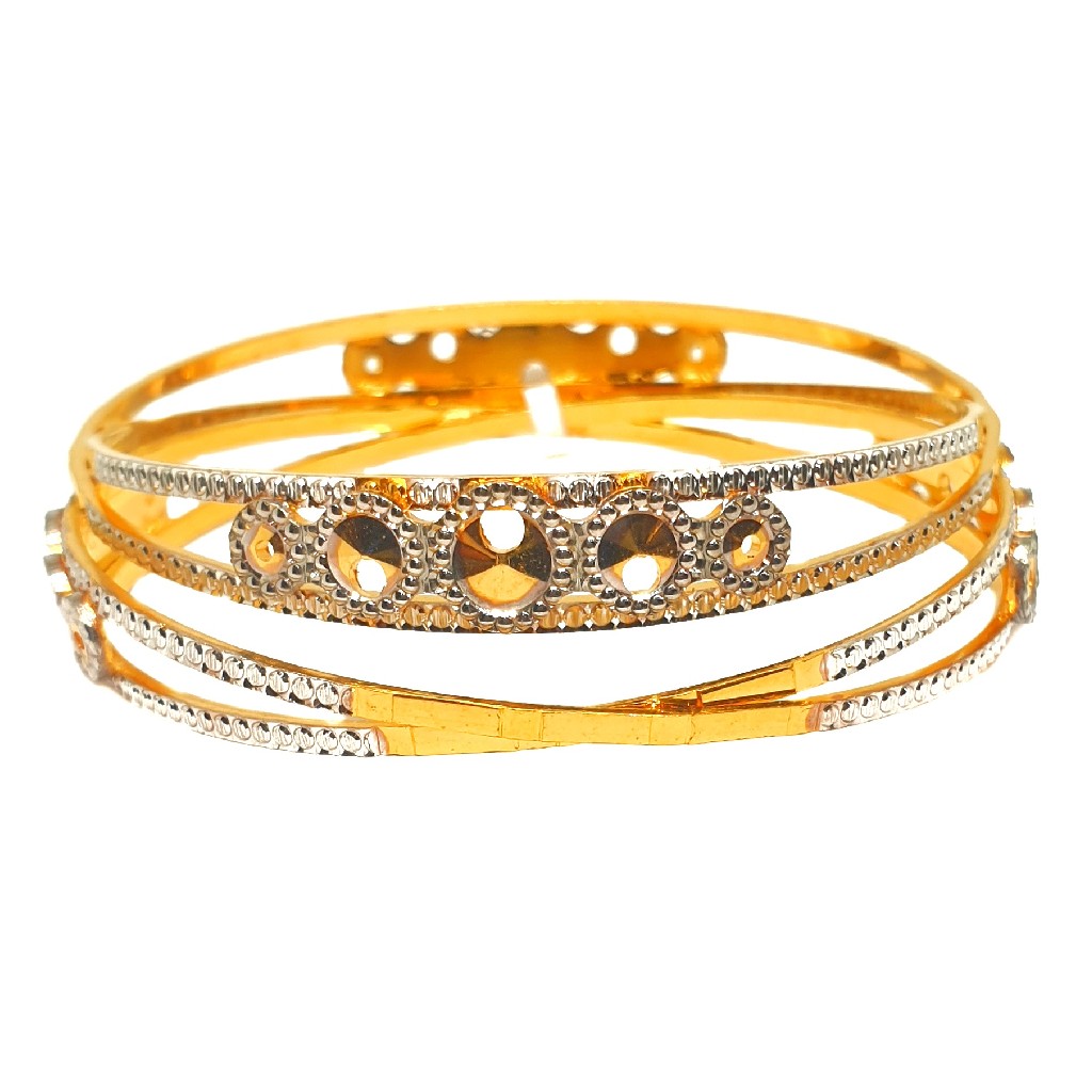 One gram gold plated fancy bangles mga - bge0279