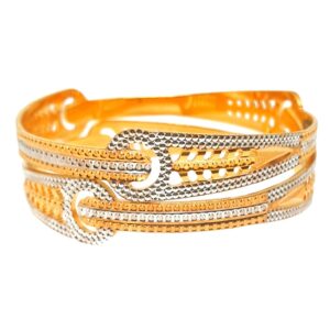 One gram gold plated designer bangles mga - bge0414