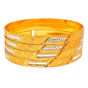 One gram gold plated fancy bangles mga - bge0395