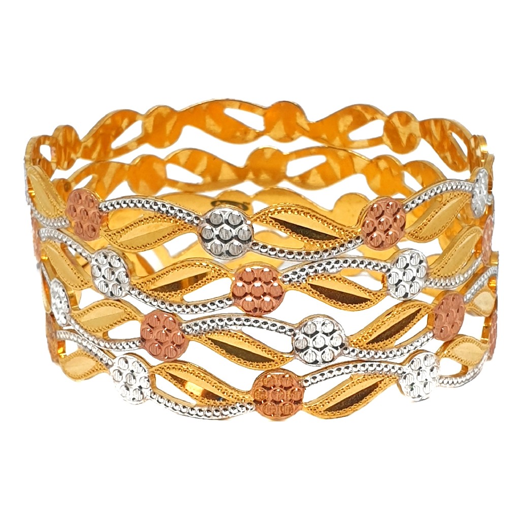 One gram gold plated designer bangles mga - bge0303