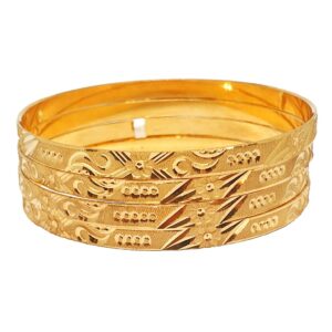 One gram gold forming plain bangles mga - bge0334