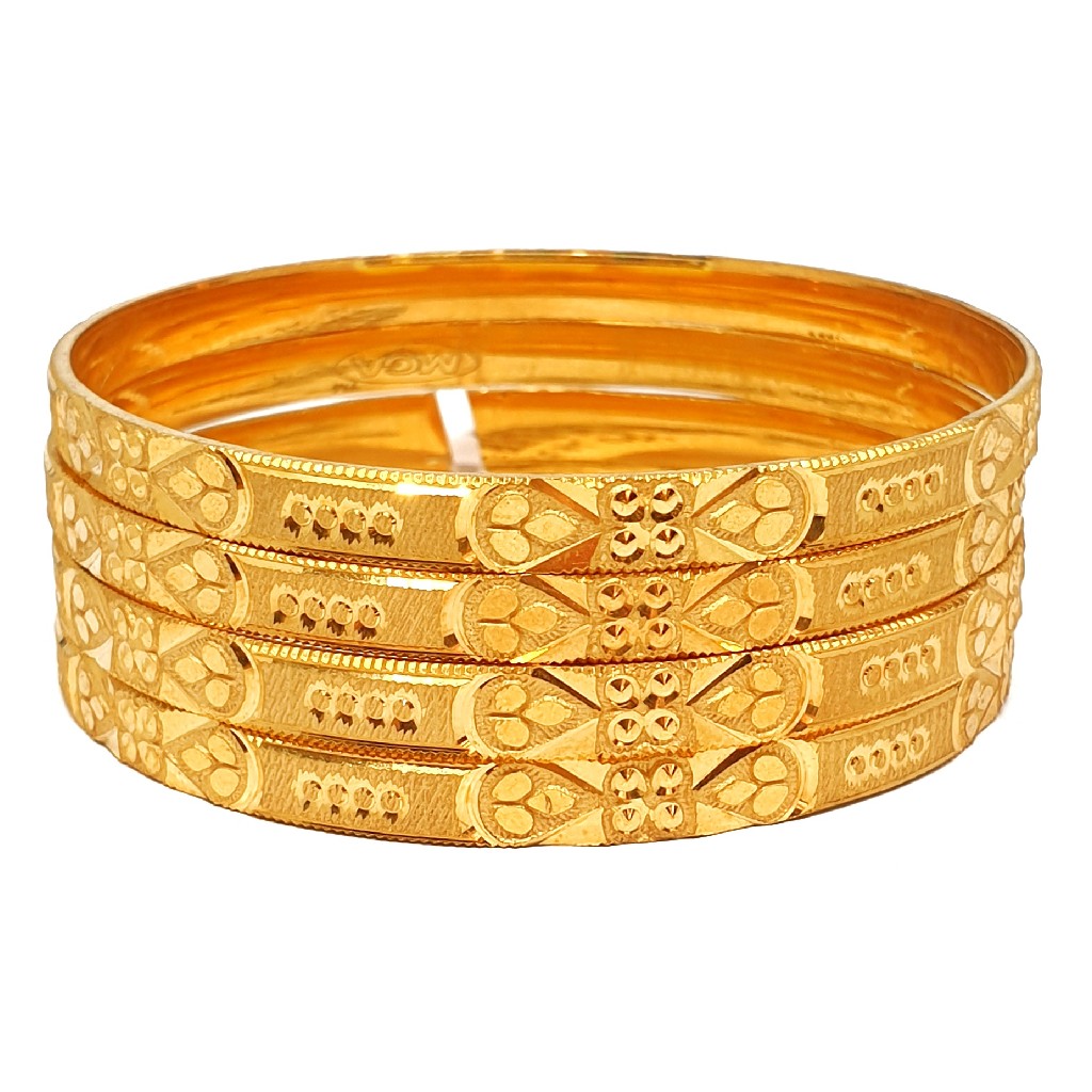 One gram gold forming plain bangles mga - kde0022