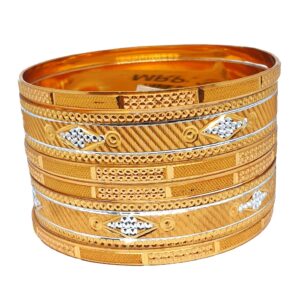 One gram gold forming 6 piece set bangles mga - bge0380