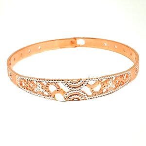 1 gram gold forming rose plated bracelet mga - bge0367
