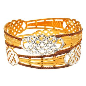 1 gram gold forming designer bangles mga - bge0424