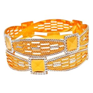 1 gram gold forming designer 2 piece bangles mga - bge0232