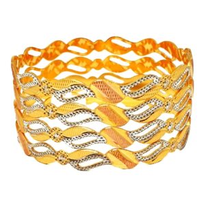 One gram gold forming designer bangles mga - bge0322