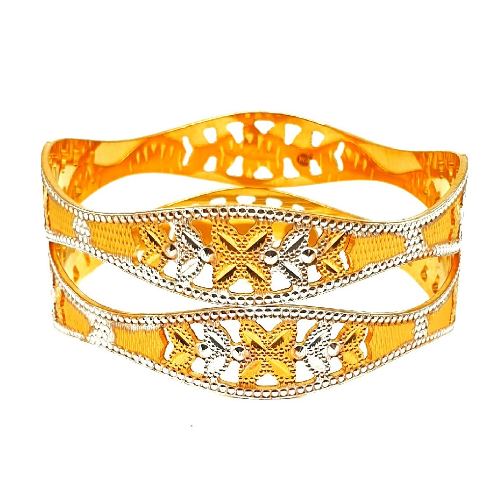 One gram gold forming designer bangles mga - bge0278