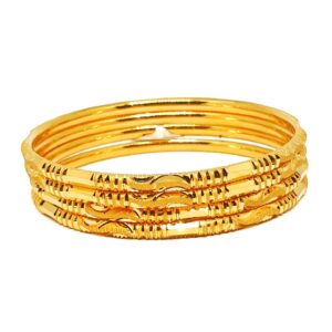 One gram gold forming plain bangles mga - bge0347
