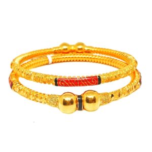 One gram gold forming meenakari kadli bangles mga - kde0016