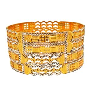 1 gram gold plated fancy bangles mga - bge0268