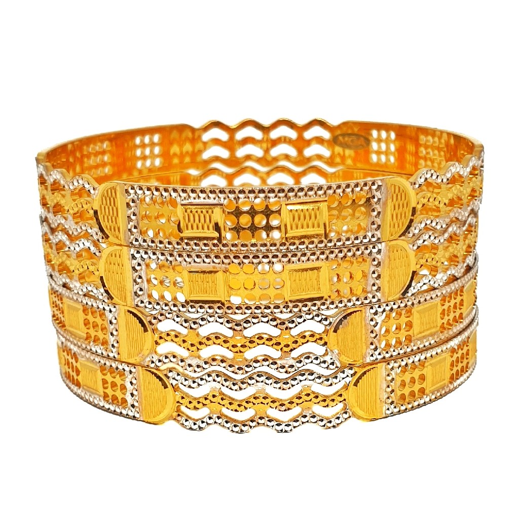 1 gram gold plated fancy bangles mga - bge0268