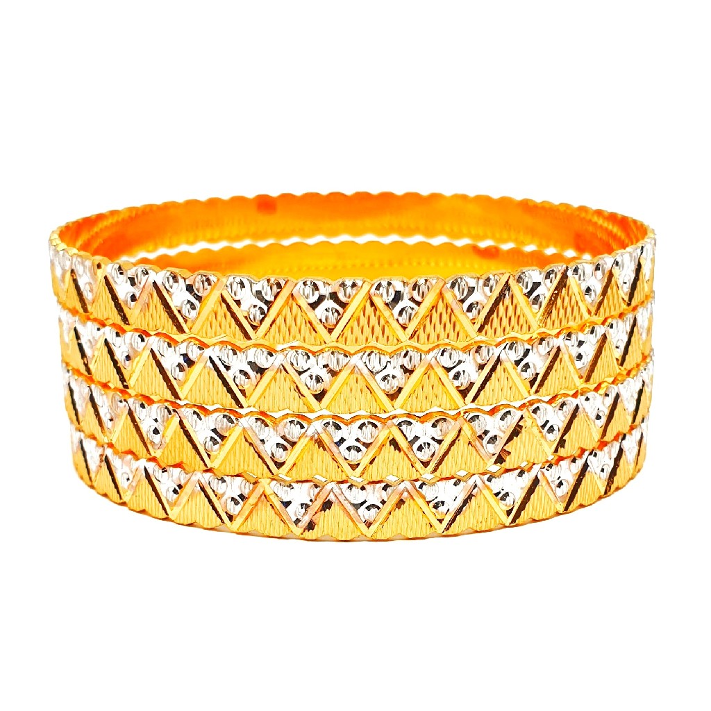 1 gram gold plated machine cut bangles mga - bge0187