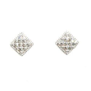 925 Sterling Silver Square Shaped Earring MGA - BTS0100