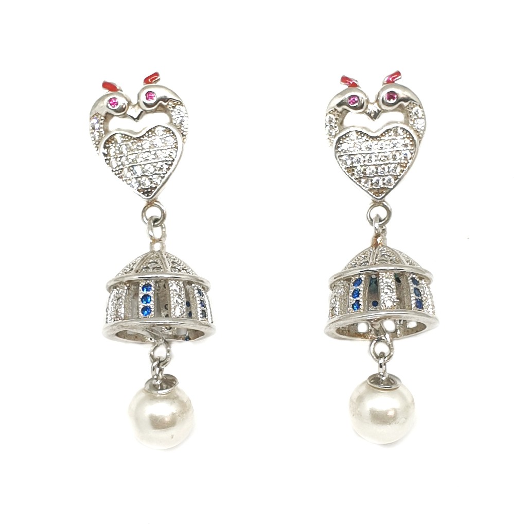 925 Sterling Silver Peacock Shaped Jumar Earring MGA - BTS0041