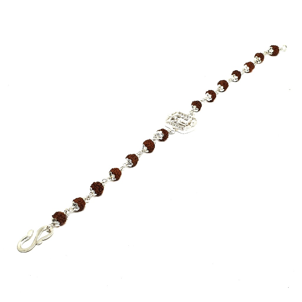 925 Sterling Silver Mahadev Rudraksha Bracelet MGA - BRS0359 - Image 2