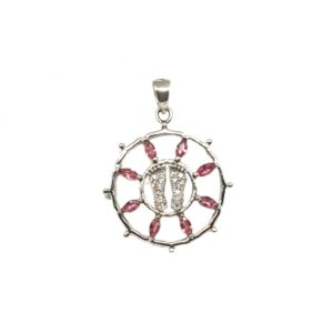 925 Sterling Silver Round Shaped Pendant MGA - PDS0059