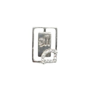 925 Sterling Silver Rectangle Shape Shree Pendant MGA - PDS0037